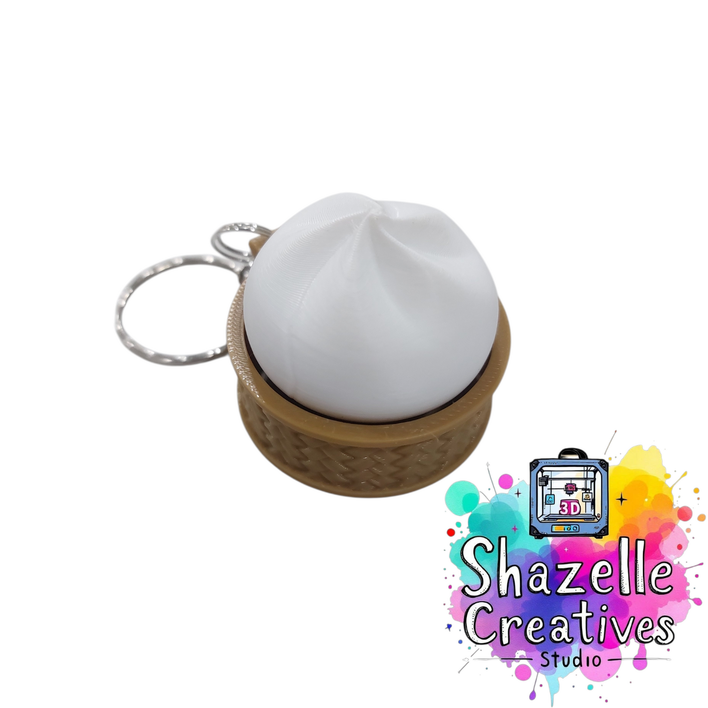 3D Printed Bao Bun Fidget Clicker Keychain 🥟✨