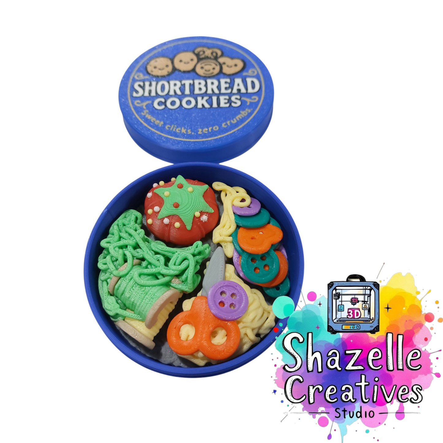 3D Printed Sewing Kit Box Clicker Fidget