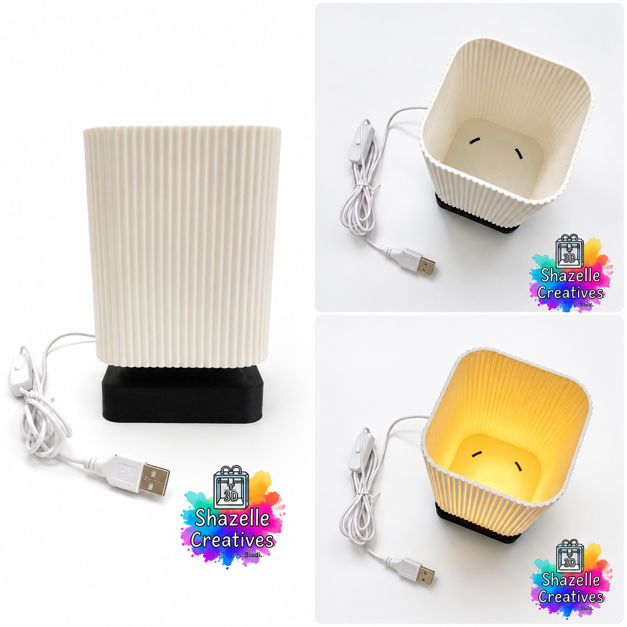 💡 3D Printed Minimalist Block LED Light Design Lamp ✨