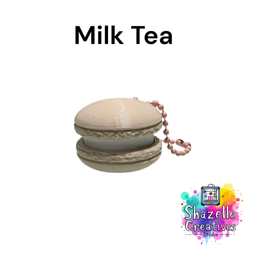 3D Printed Macaron Fidget Clicker Toy Keychain