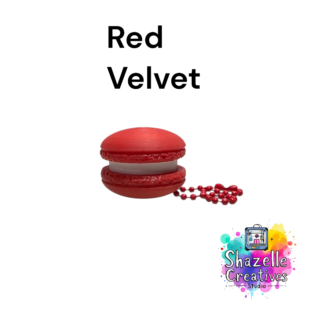 3D Printed Macaron Fidget Clicker Toy Keychain