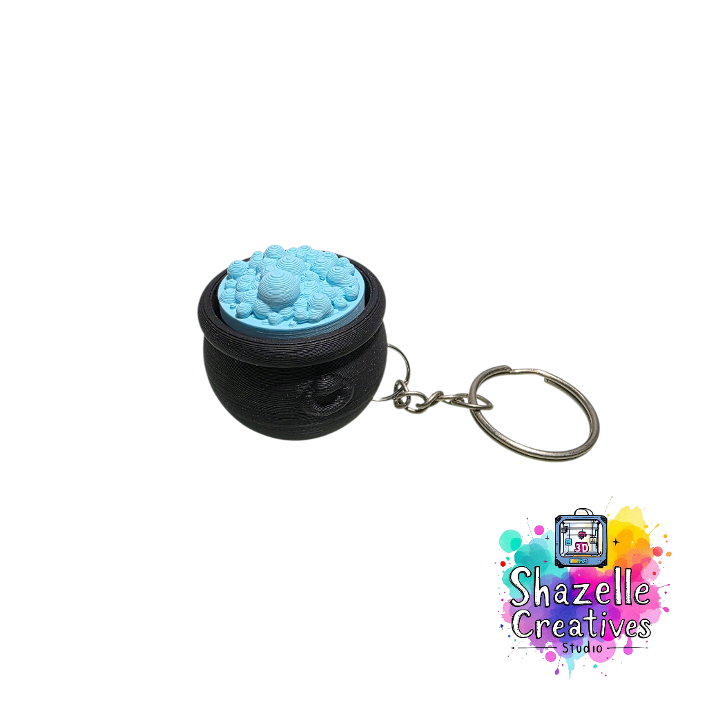 Bubble Potion Cauldron Fidget Clicker Keychain