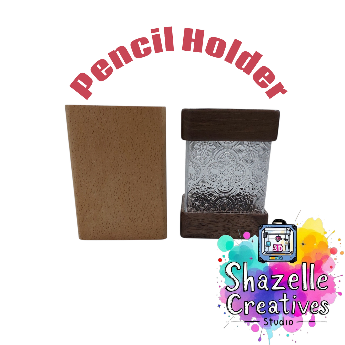 Wood Pencil Holder