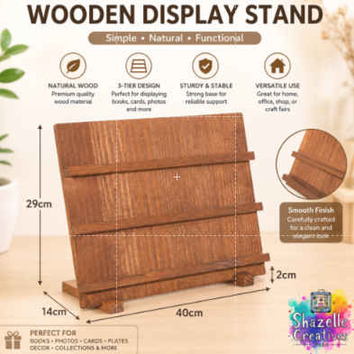 40 x 29 cm Wooden Display Stand