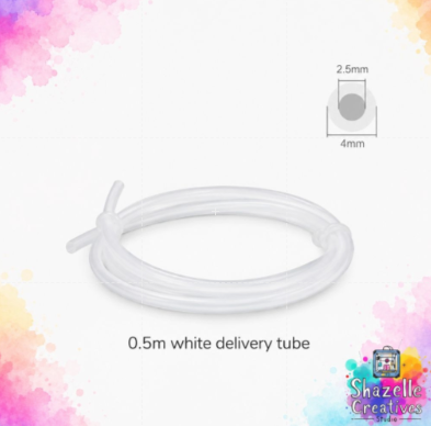 0.5m White Delivery Tube – Flexible Telfon tube for 3D Printer