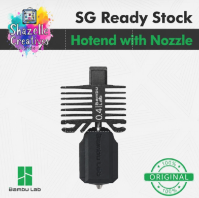 Bambu Lab Hotend with Nozzle A1 Series Hardened Steel Stainless Steel Nozzle