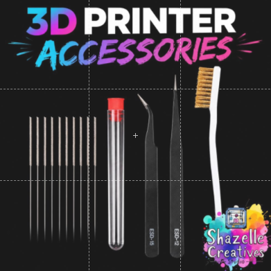 3D Printer Accessories Nozzle Cleaning Kit | Cleaning Needles, Tweezers & Brush Set
