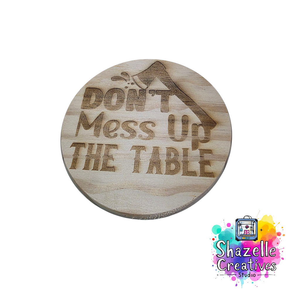 Laser Engrave Wooden Coasters
