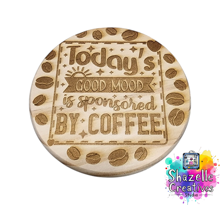 Laser Engrave Wooden Coasters