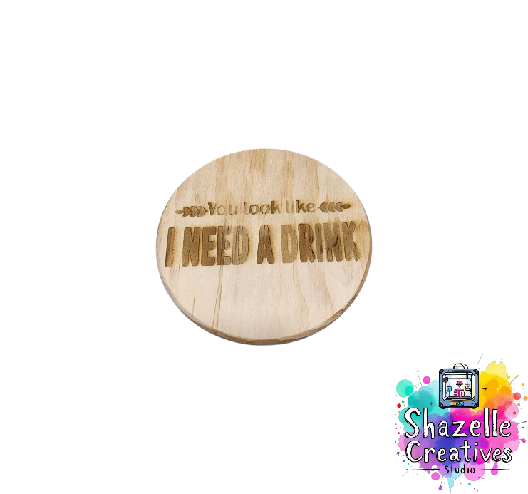 Laser Engrave Wooden Coasters
