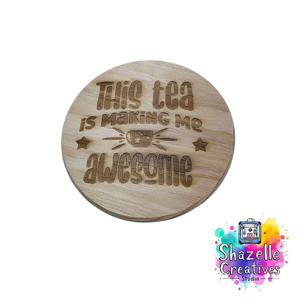 Laser Engrave Wooden Coasters