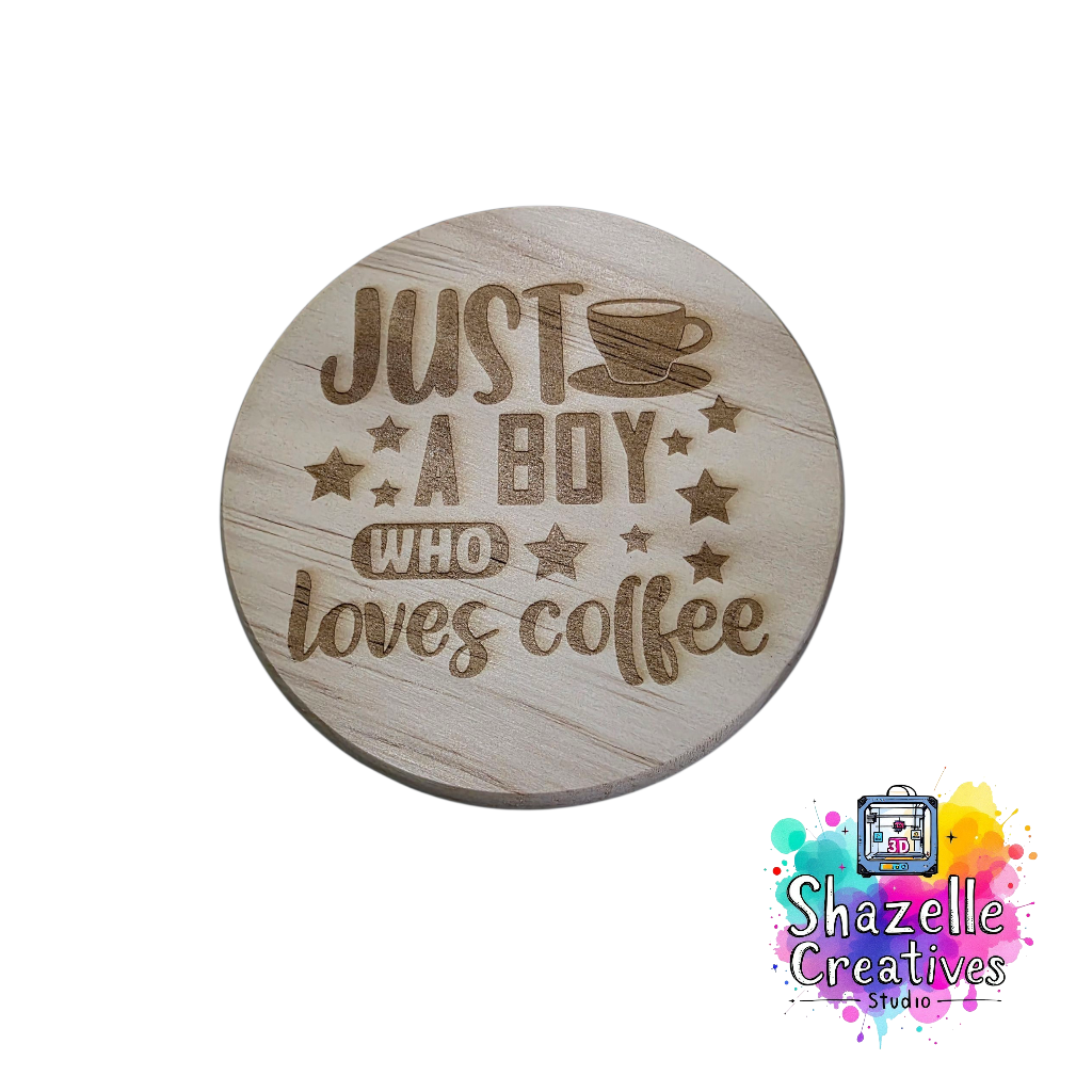 Laser Engrave Wooden Coasters