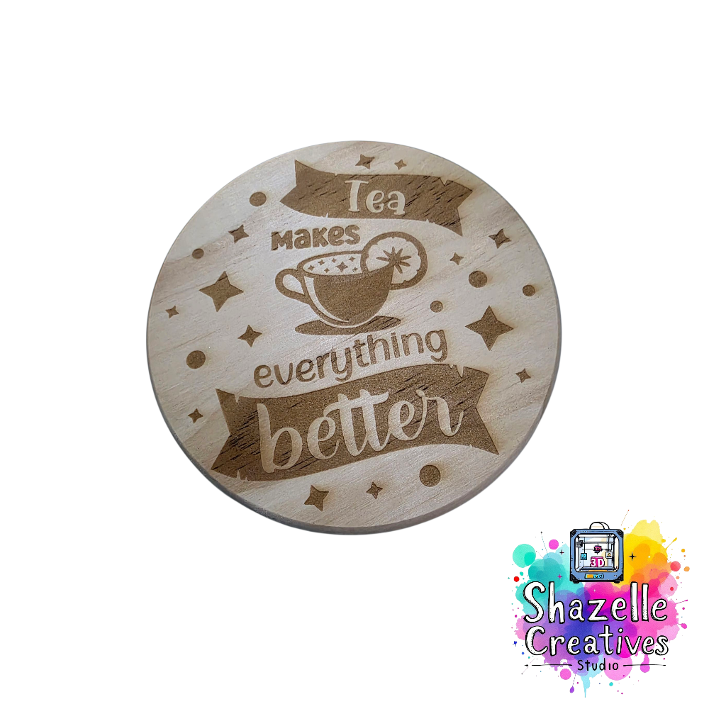 Laser Engrave Wooden Coasters