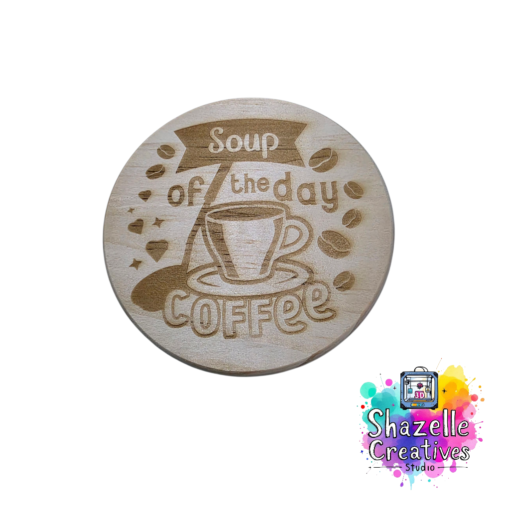 Laser Engrave Wooden Coasters