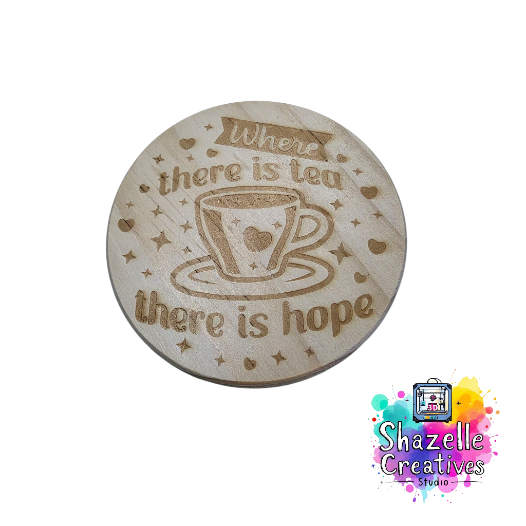 Laser Engrave Wooden Coasters