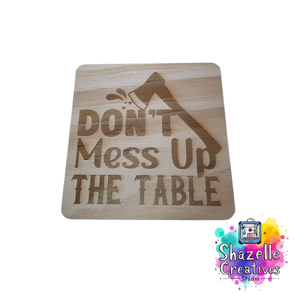 Laser Engrave Wooden Coasters