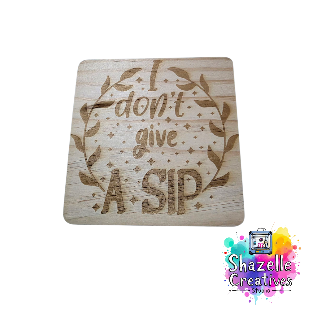 Laser Engrave Wooden Coasters