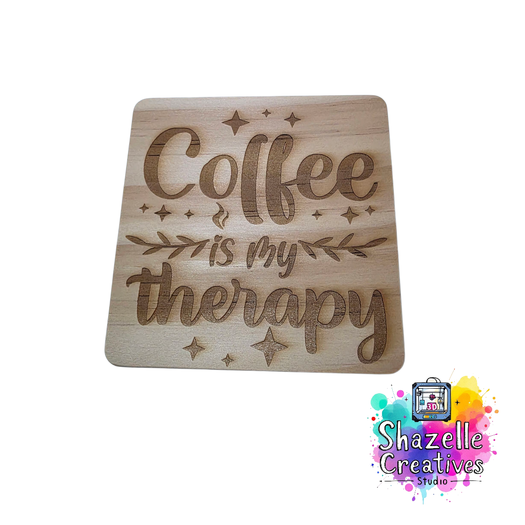 Laser Engrave Wooden Coasters