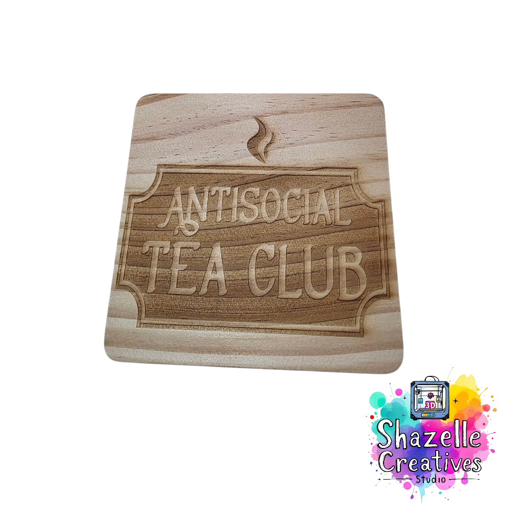Laser Engrave Wooden Coasters