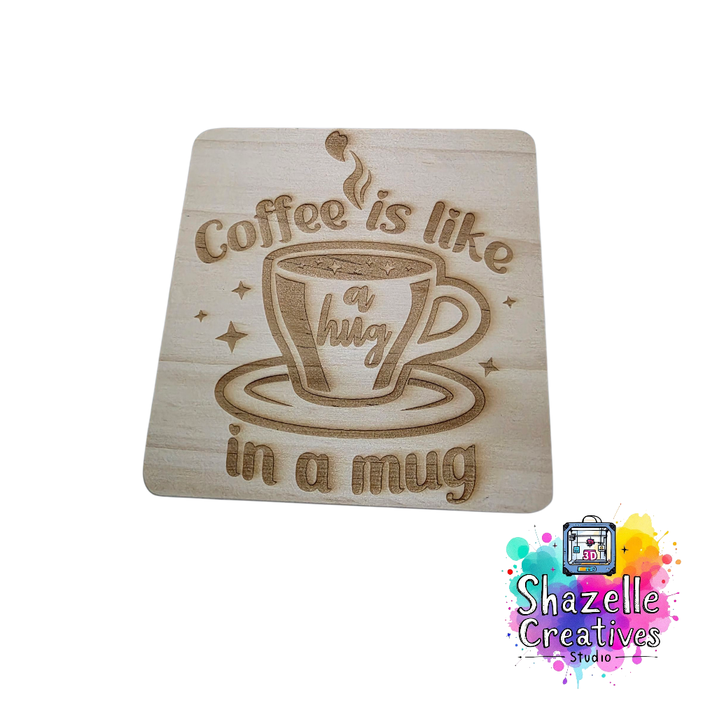 Laser Engrave Wooden Coasters
