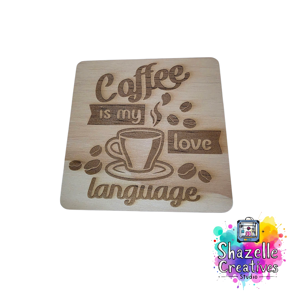 Laser Engrave Wooden Coasters