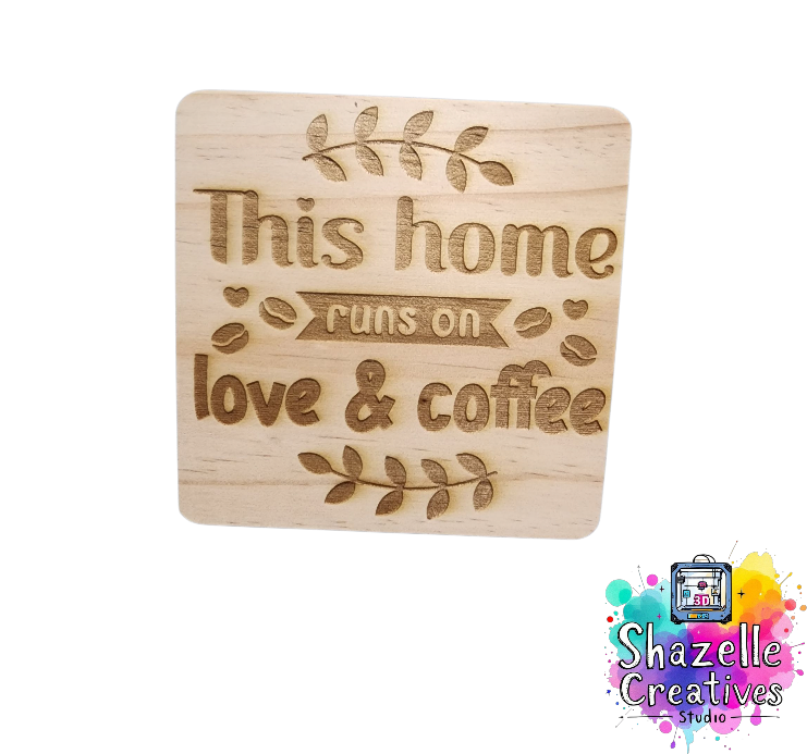 Laser Engrave Wooden Coasters