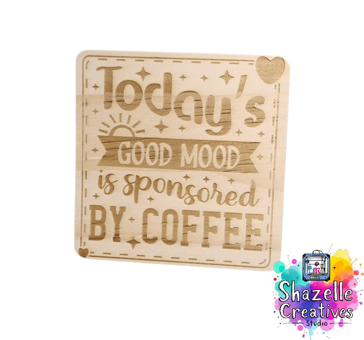 Laser Engrave Wooden Coasters