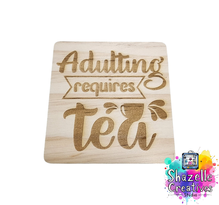 Laser Engrave Wooden Coasters