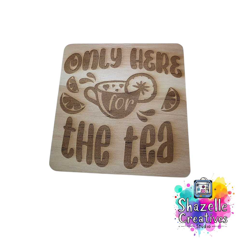 Laser Engrave Wooden Coasters