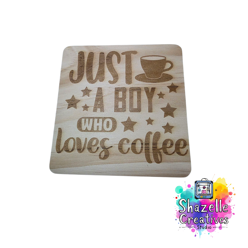 Laser Engrave Wooden Coasters