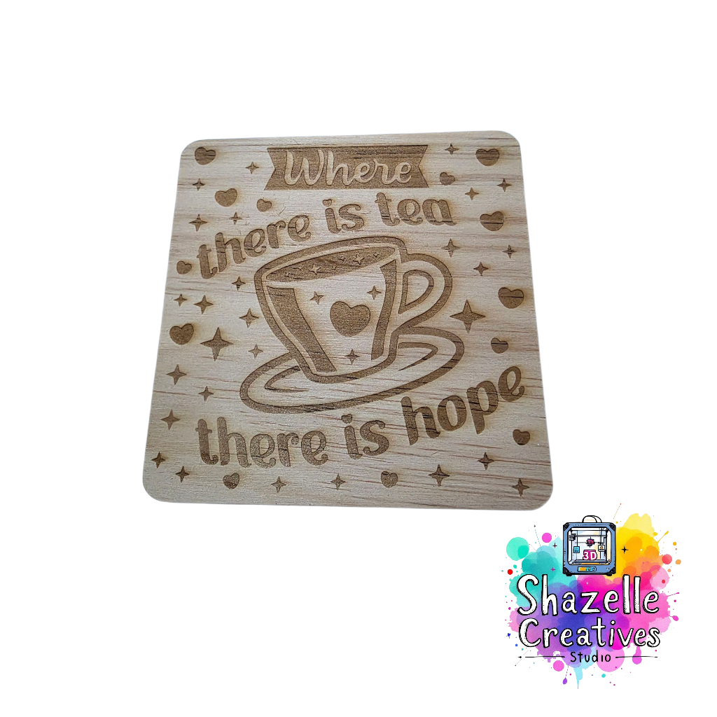 Laser Engrave Wooden Coasters