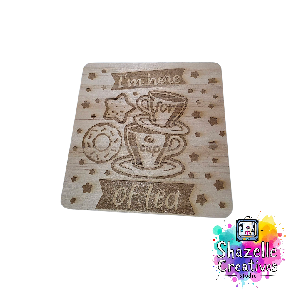 Laser Engrave Wooden Coasters