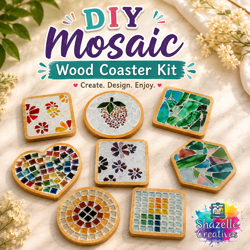 DIY Mosaic Wood Coaster Kit