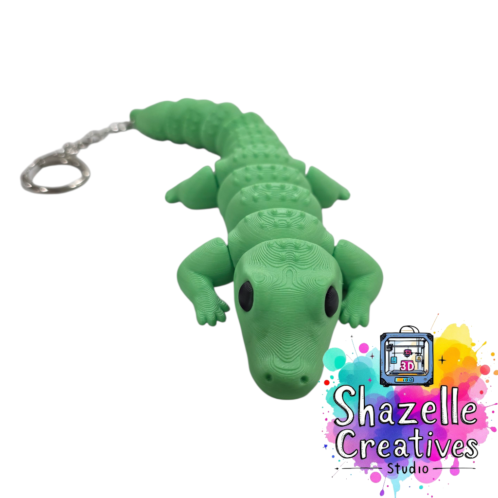 3D Printed Large Size Alligator Keychain