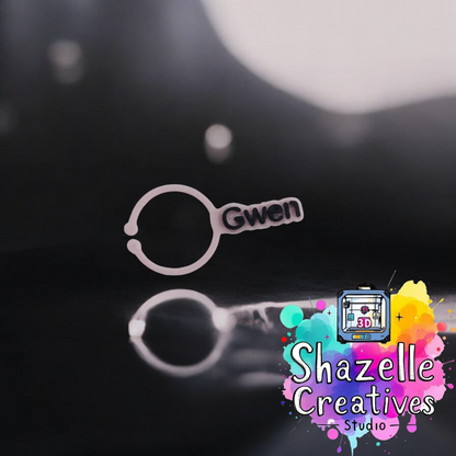 10pcs Customised 3D Printed Wine Glass Name Charms