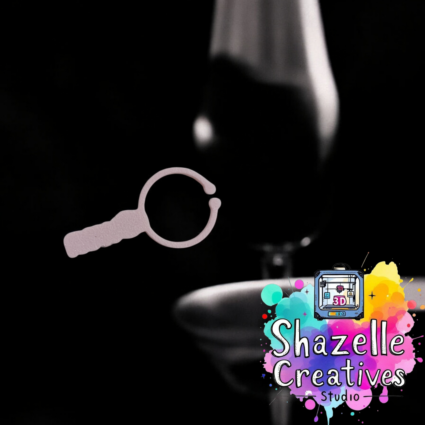 10pcs Customised 3D Printed Wine Glass Name Charms