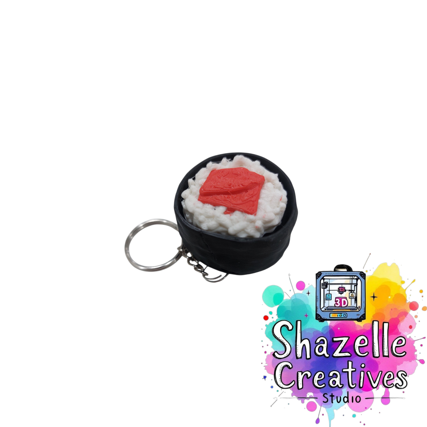 🍣 3D Printed Sushi Roll-Inspired Fidget Clicker Keychain