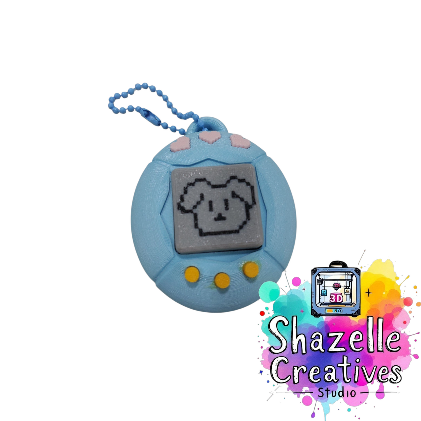 3D Printed New-Gen Tamagotchi-Inspired Fidget Clicker Keychain