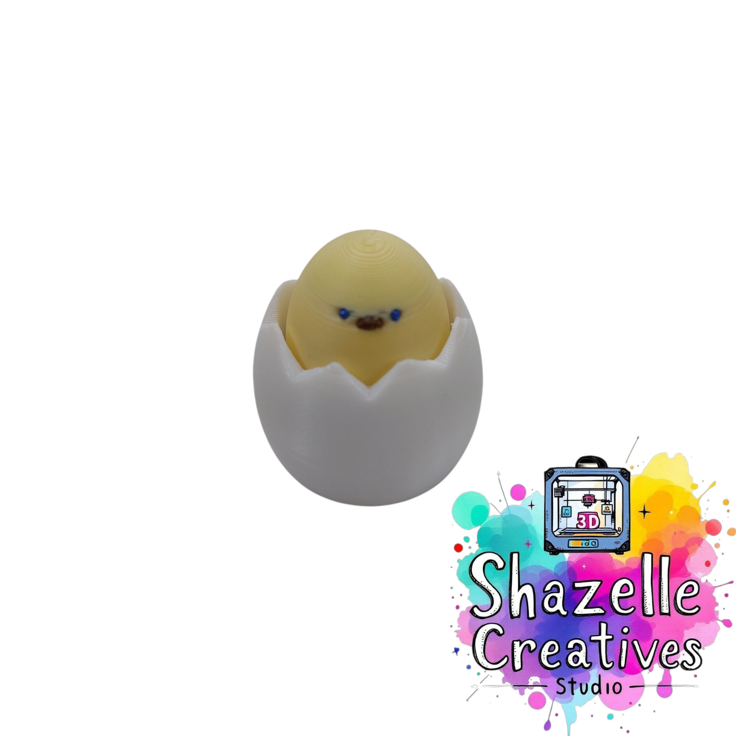 🐥 3D Printed Angry Chick-in-Egg Fidget Clicker Toy 💥
