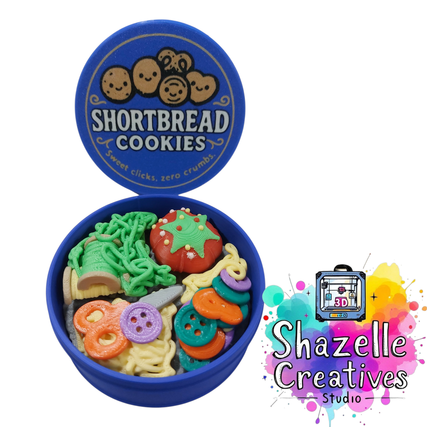 3D Printed Sewing Kit Box Clicker Fidget
