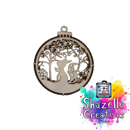 Assorted Wood Laser-Engraved Hanging Ornament