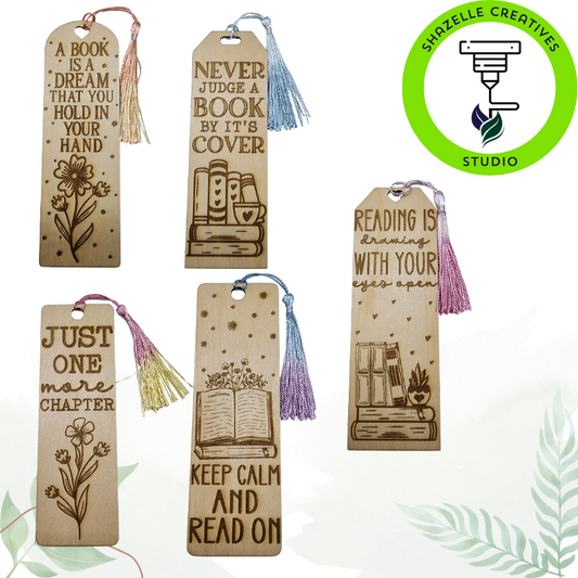 Laser Engraved Wooden Bookmarks