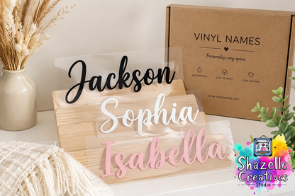 Custom Vinyl Sticker Name
