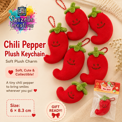 Hotpot Plush Keychain Set | Cute Food Plush Bag Charm | Kawaii Collectible Keyring