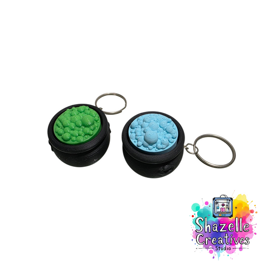 Bubble Potion Cauldron Fidget Clicker Keychain