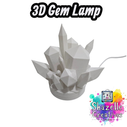 3D Printed Gem Led Lamp Warm White