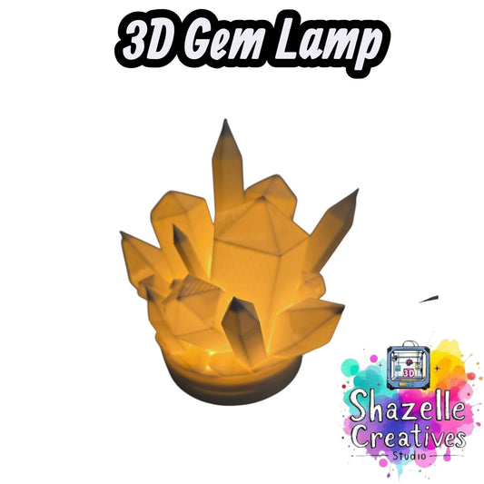 3D Printed Gem Led Lamp Warm White