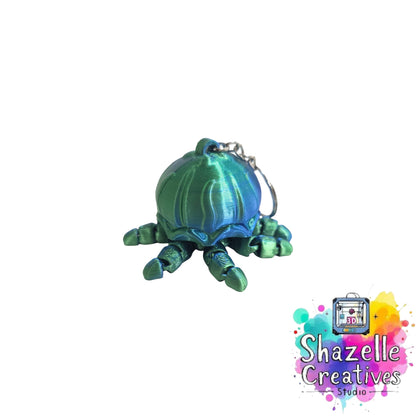 Dual Colored Jellyfish Wigglet Keychain