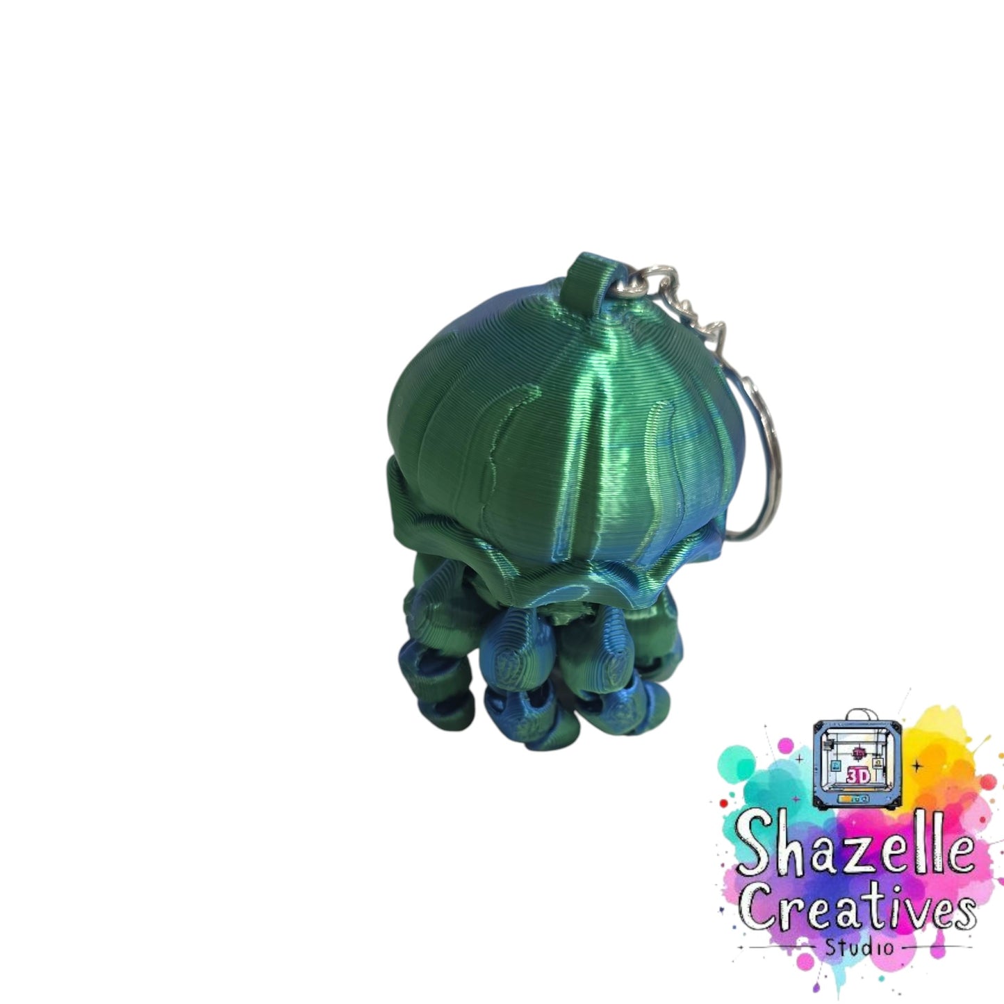 Dual Colored Jellyfish Wigglet Keychain