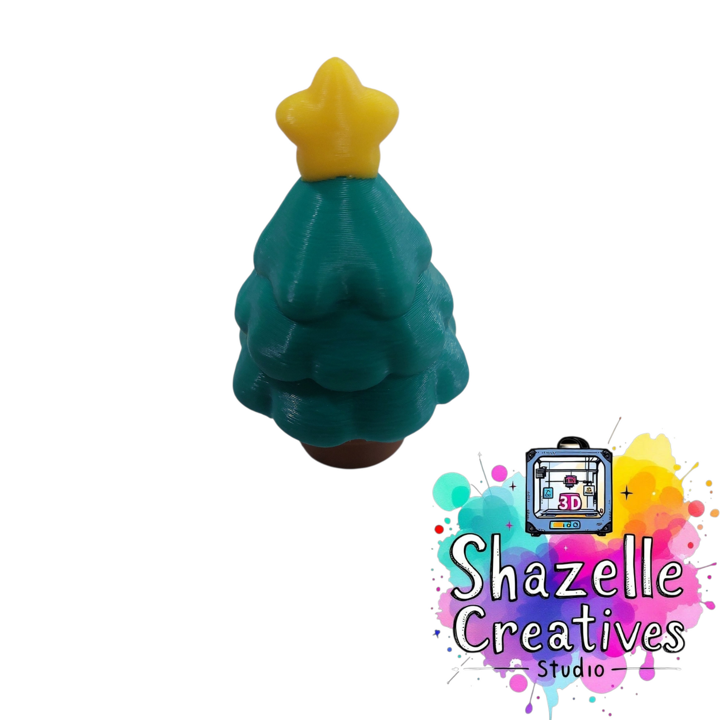 🎄 3D Printed Xmas Tree Fidget Clicker Toy ✨